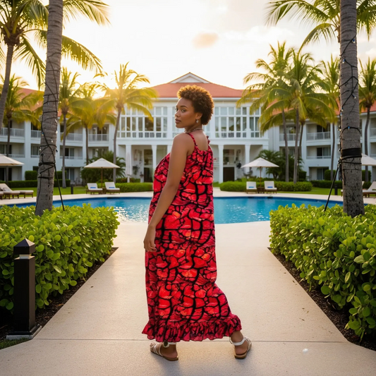 Plus-Size Timeless Floral Print Maxi Kimono Boho Yellow Dress, Sleeveless Summer, Vacation Dress with Spaghetti Tie-Strap, Kaftan