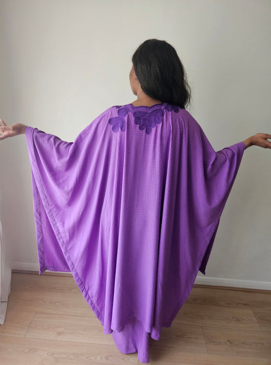 Stylish Purple Kaftan with Statement Embroidery