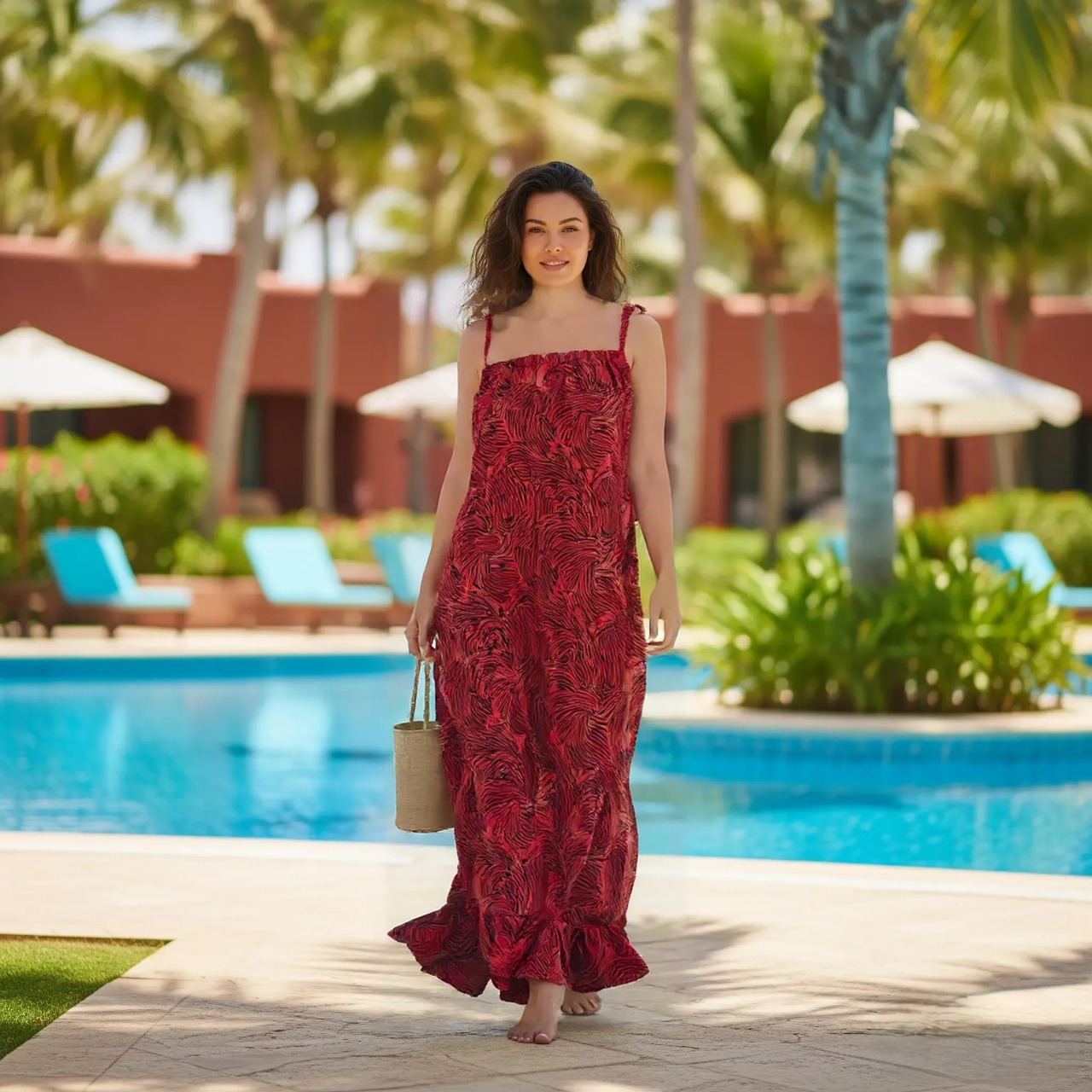 Plus-Size Timeless Floral Print Maxi Kimono Boho Yellow Dress, Sleeveless Summer, Vacation Dress with Spaghetti Tie-Strap, Kaftan