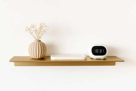 Modern Minimalist Gold Floating Shelf