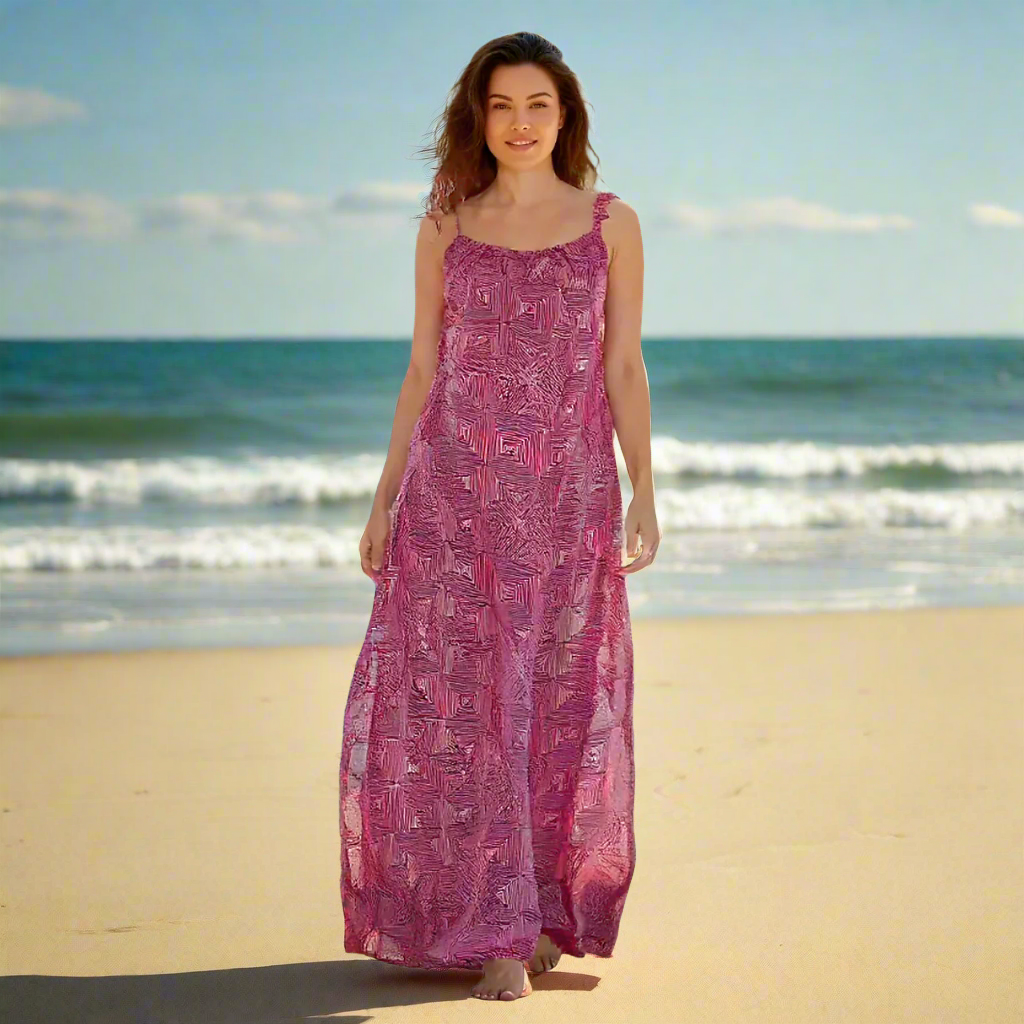 Plus-Size Timeless Floral Print Maxi Kimono Boho Yellow Dress, Sleeveless Summer, Vacation Dress with Spaghetti Tie-Strap, Kaftan